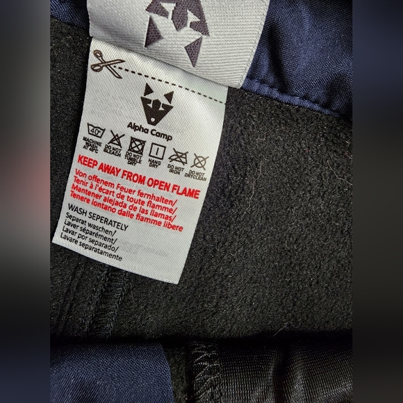 $79 NWT Men M Alpha Camp Travel Pants Water Wind Resistant Fleece Lined Hiking - Picture 8 of 14